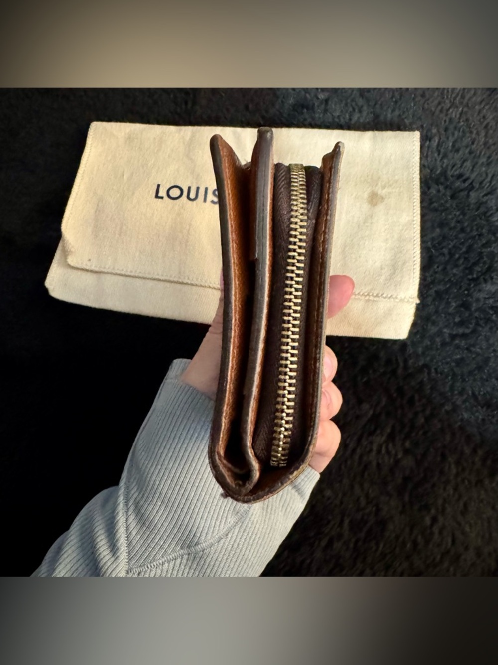 Louis Vuitton Monogram Canvas Small Wallet in Brown and Gold unisex - Picture 4 of 9
